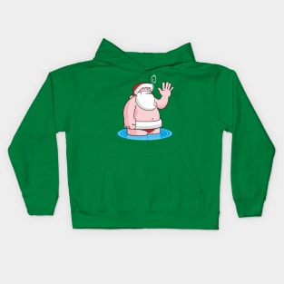 Santa On Vacation Kids Hoodie